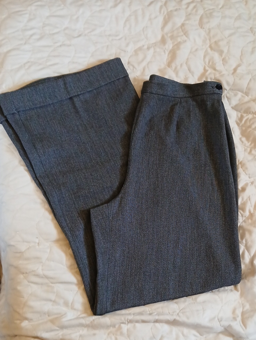 Midnight Velvet Women's Wide Leg Pants - Heathered Charcoal